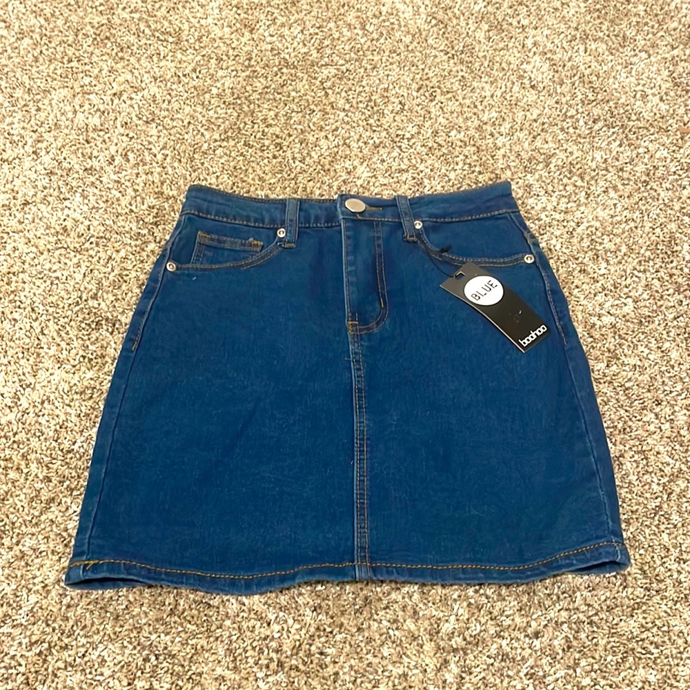 Boohoo jean mini skirt